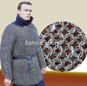 Medieval Armour Round Riveted Full Sleeve Chainmail