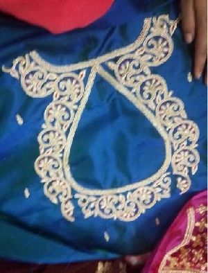 Blue Embroidered Blouse