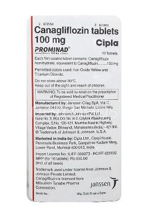 100mg Canagliflozin tablets