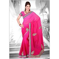 Shaded Pink Stonework Elegant Appearance Saree