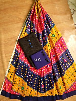 SLG chikan suits with kutch embroidery soft cotton dupatta