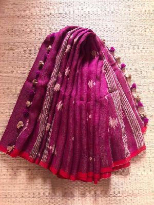 Tissue Linen Jamdani sarees