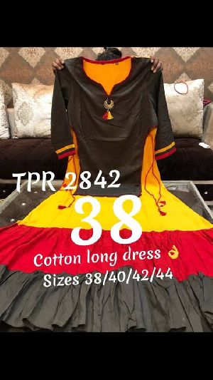TPR cotton and rayon embroidered kurtis