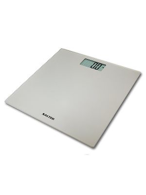 SILVER Salter Ultra Slim Glass Electronic Digital Bathroom Scales