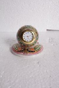 Clock with Meenakari