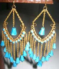 GEW-00033 18 kt gold aqua amethyst stud earrings