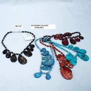 NE-222 bone beads work Necklace