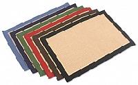 Jute rug with colour cotton border