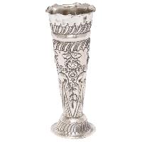 silver bud vase