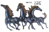 BWH - 12 Brass Wall Hangings (Horse)