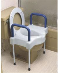 Extra Wide Tall-Ette Elevated Toilet Seat with Steel Legs