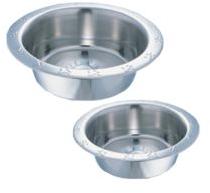 Wide Rim Embossed Paw Standard Feeding Bowls