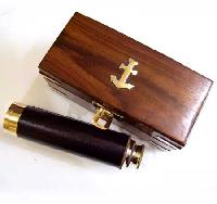 T-26 wood box 3 fold leather Telescope