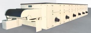 Loose fibre drying machine