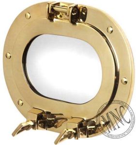 Polished Brass Oblong Porthole