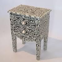 bone inlay side table