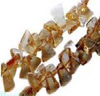 Triangle Citrine (Topaz) Beads