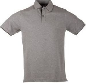 Black Melange Polo Plain t shirt