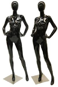 Ladies Mannequin Black Glossy