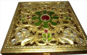 Golden Painted Wooden Box