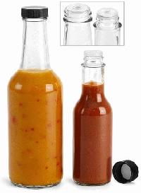 Clear Glass Barbecue Sauce Bottles