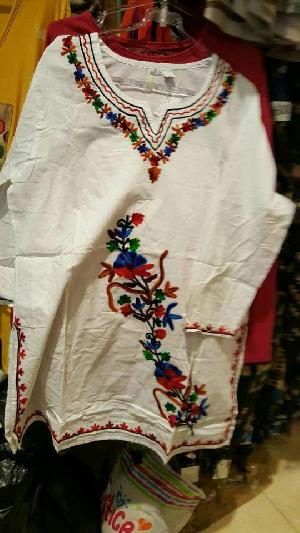 Rayon Blouse with Colourful Embroidery