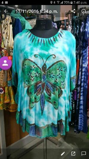 Rayon Hand Painted Embroidered Blouses