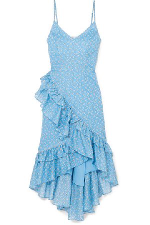 Ruffled Printed Cotton Dress