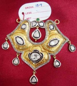 Diamond Polki Pendant (1048)