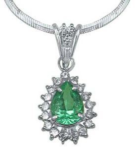 Emerald Diamond Pendant