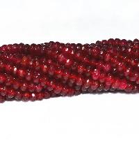 red garnet faceted beads