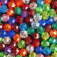 Multi Colored Faceted Beads