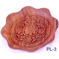 Wood Carved Serving Plate