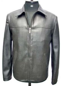 Mens Grey Leather Jacket