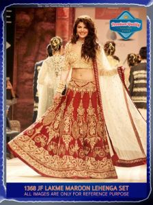 Jacquline Fernandes Maroon Lehenga Set