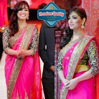 YAMI GAUTAM  IIFA AWARD PINK NET SAREE