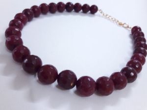 Big Beaded Maroon Necklace