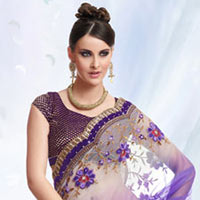 Satin Lehenga Style Saree with Blouse