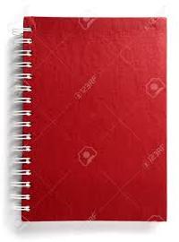 red notebook cover