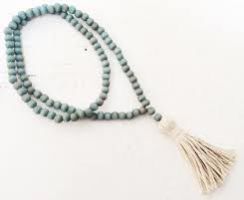 White Beads Tassels