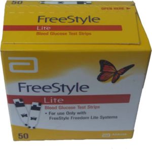 Abbott Freestyle Lite Glucometer Strips  50 Tests