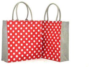 jute polka dots bags