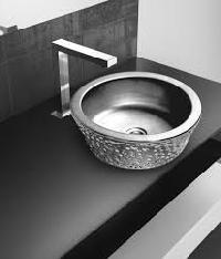 silver wash basin