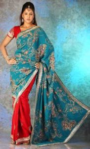 Crepe Wedding Saree