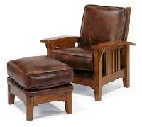 wooden leather chairs