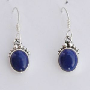 Lapis Cab Ear Ring-EERC-001