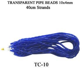 Transparent Glass Pipe Beads - TGB-004