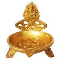 Table oil lamp with laxmi Ji Brass deepak for your Home