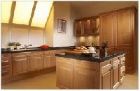 teak wood modular kitchen