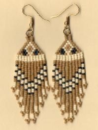 bone beaded earrings